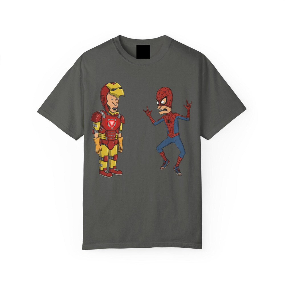 Beavis And Butthead Marvel T-shirt Charcoal Graphic Comic Characters